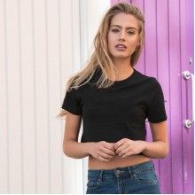 GIRLIE TRI-BLEND CROPPED T 